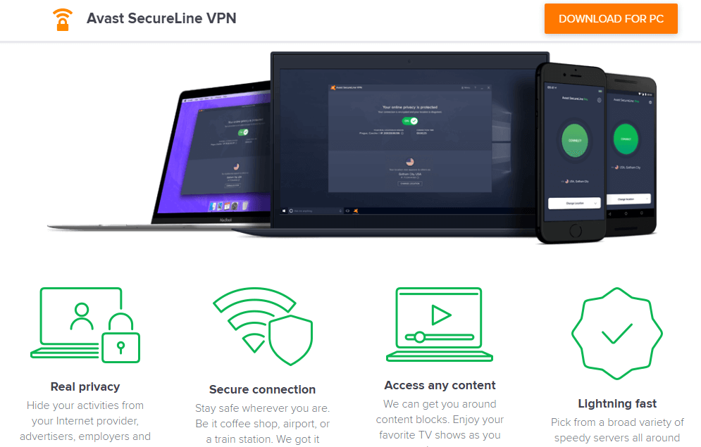 Avast SecureLine VPN is a Czech-based VPN service