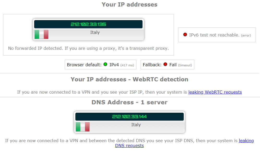 AVG VPN provides IP, DNS and WebRTC leak protection