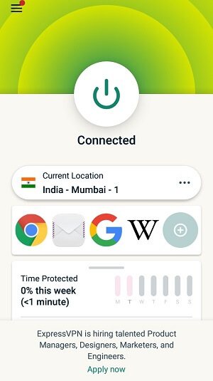 expressvpn-indian-server-after-connection