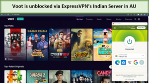 ExpressVPN-Indian server-unblocked-Voot in AU