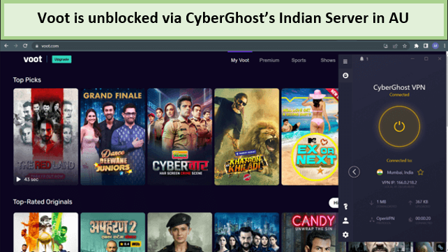 watch-voot-australia-with-CyberGhost-via-Indian-server