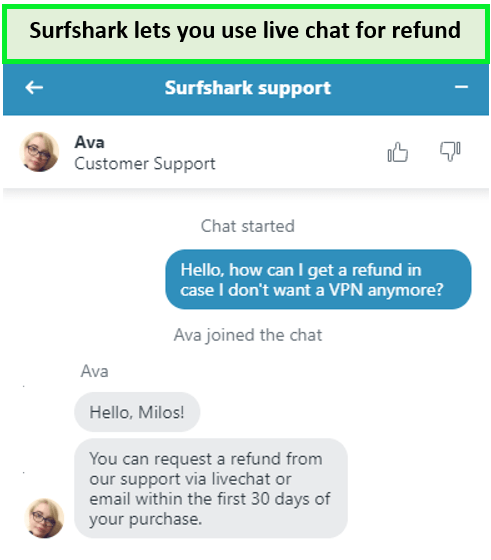 Surfshark-Refund-via-live-chat