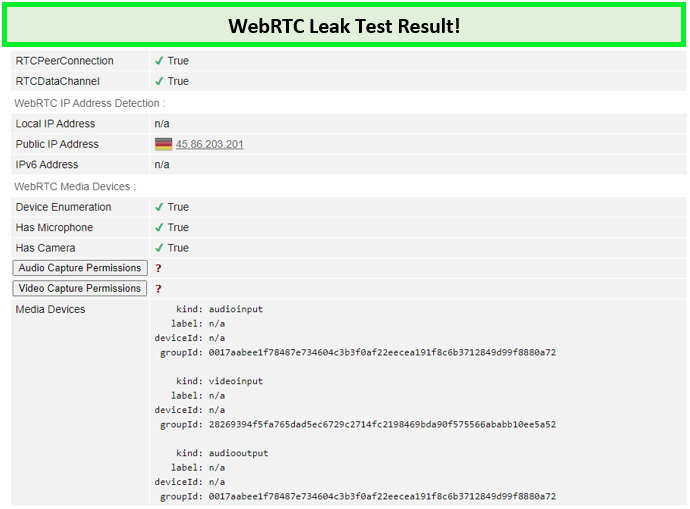 Webrtc leak test hide me