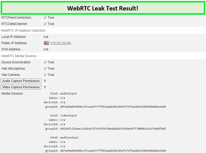 Webrtc leak test proton VPN