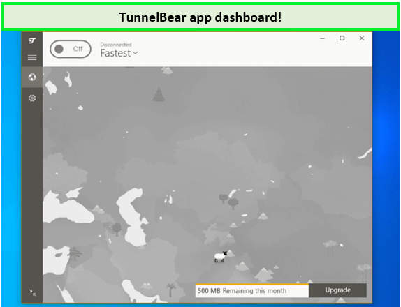 tunnel bear app dashboard