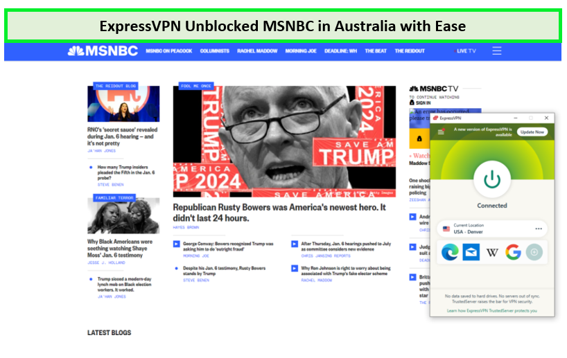 ExpressVPN – Best VPN to Watch MSNBC in Australia