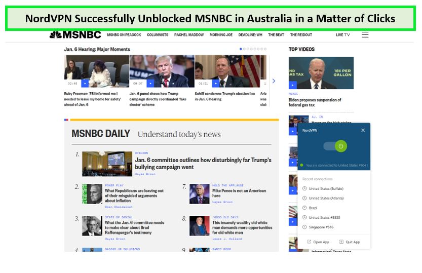 NordVPN – Largest Servers Network VPN to Watch MSNBC in Australia