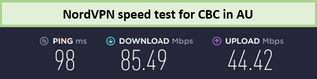 NordVPN-speed-test-for-cbc-in-au