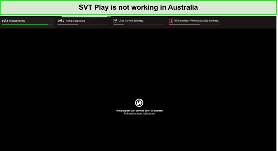 SVT Play error