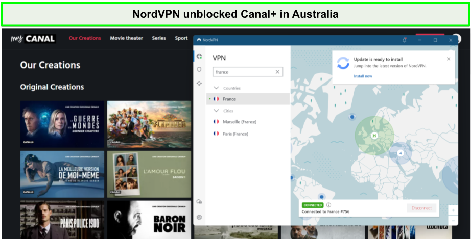 canal+ in australia with nordvpn