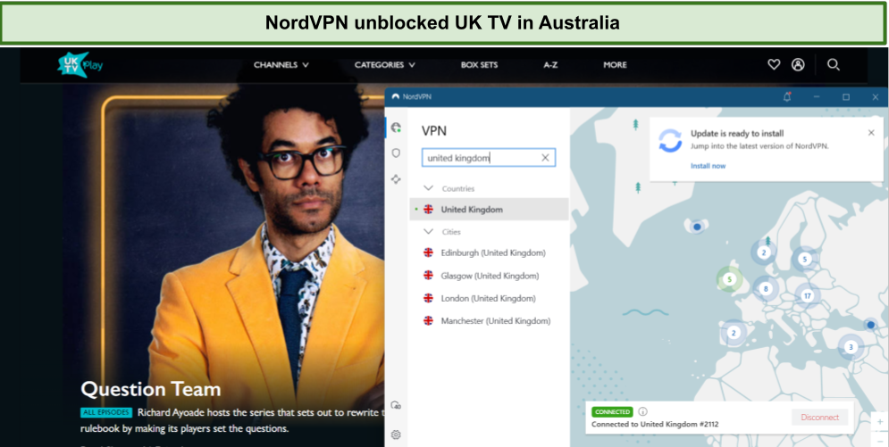 watch UK TV with NordVPN