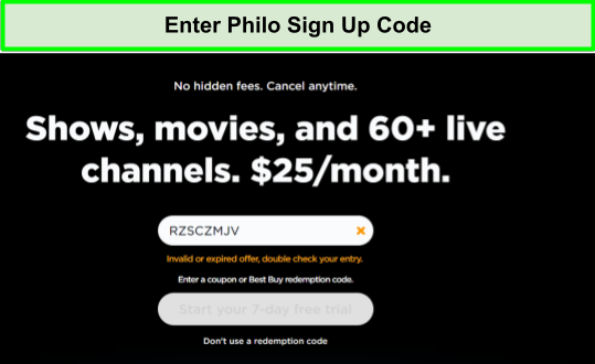 Enter-Philo-Sign-Up-Code