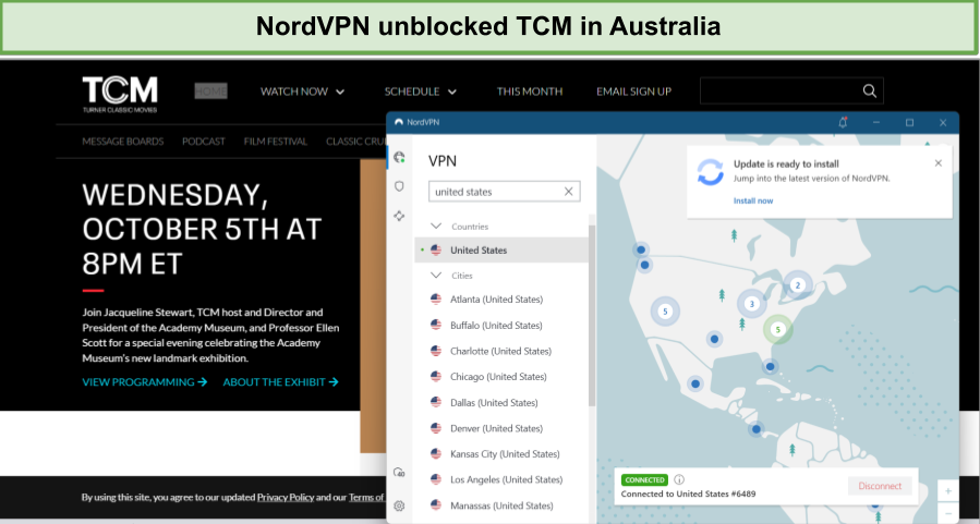 TCM in Australia with NordVPN
