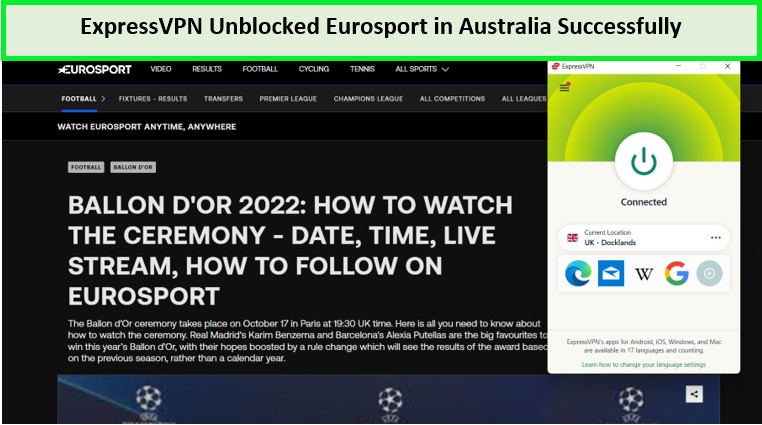express-vpn-unblocked-eurosport-to-watch-ballon-dor-awards-in-australia