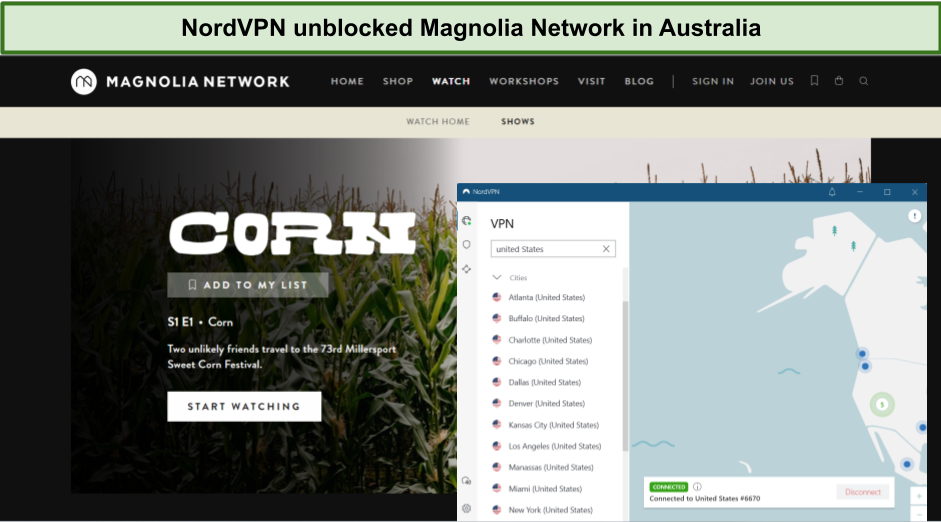 unblock magnolia network in australia with nordvpn