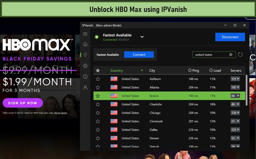 unblock-hbo-max-using-ipvanish