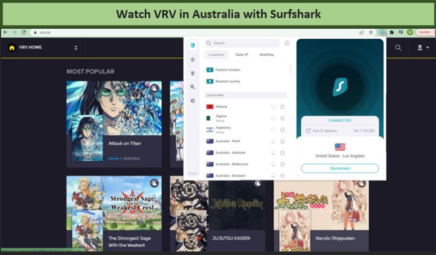 watch-vrv-in-australia-with-surfshark
