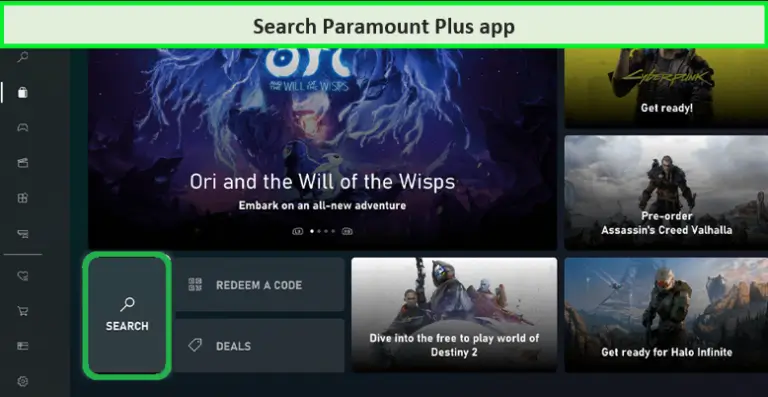 search-paramount-plus-app-on-xbox 