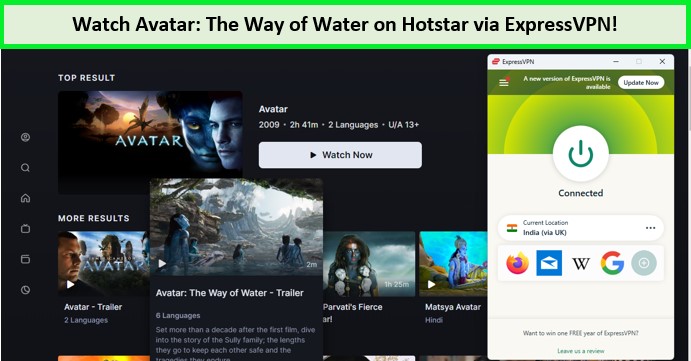 Watch Avatar: The Way of Water in Australia on Hotstar