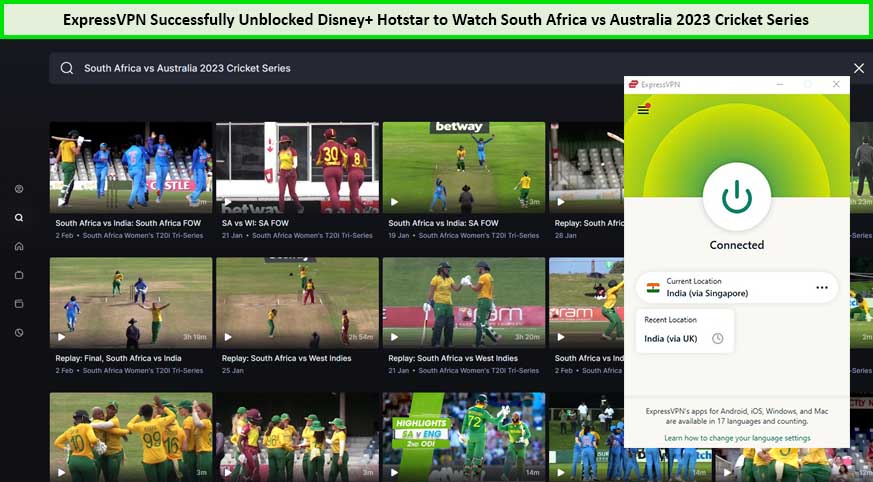 Use ExpressVPN to watch-South-Africa-vs-Australia-2023-Cricket-Series